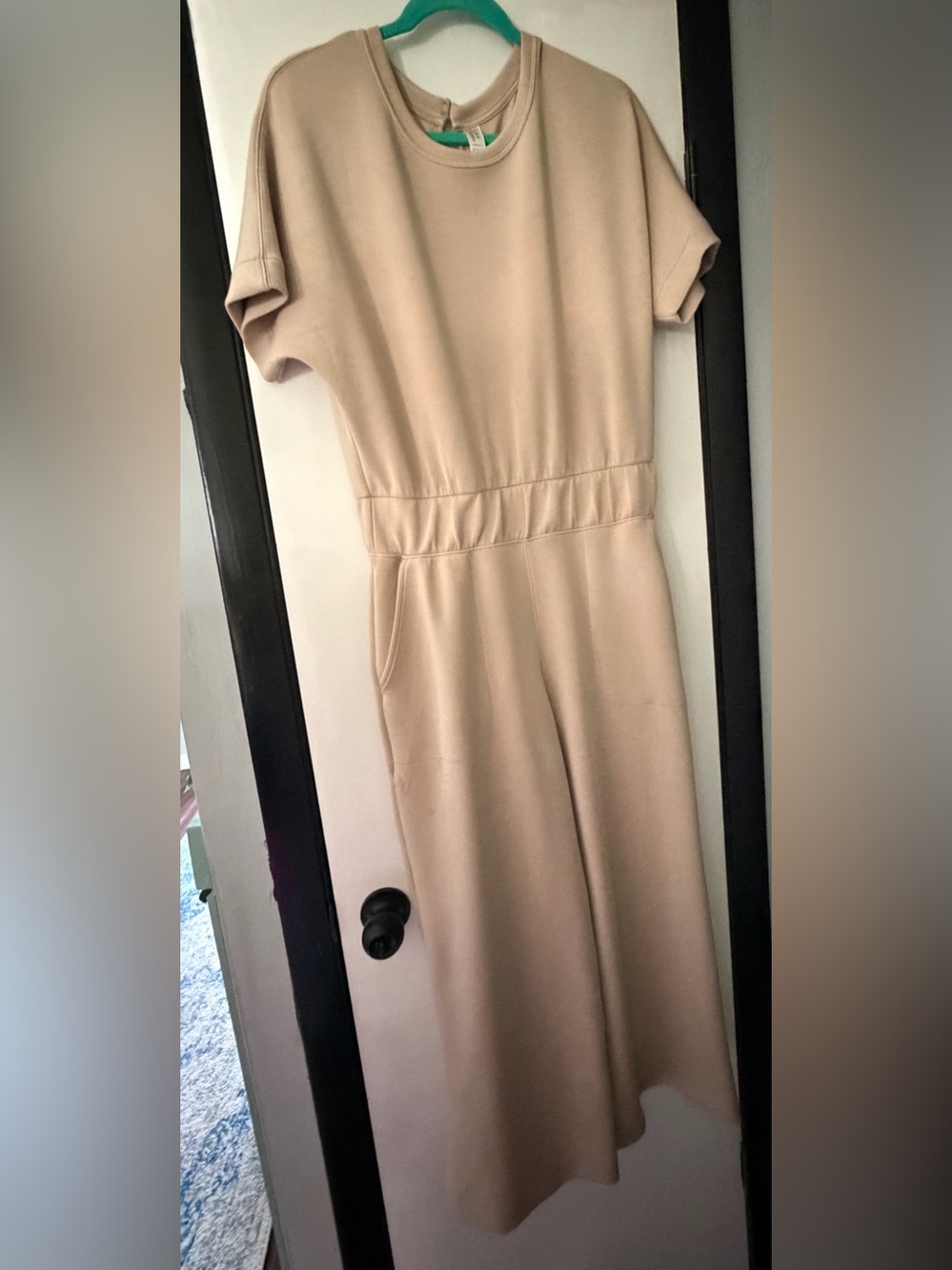 SPANX Beige Short-Sleeve Jumpsuit Romper